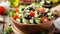 Bountiful Bowl: Indulge in a Healthy Greek Salad Feast