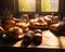 A Bountiful Display of Bread Varieties on a Tabletop