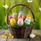 Bountiful Easter basket overflowing with joyous surprises and delightful treasures