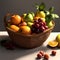 Bountiful Fruit Basket: A Colorful Cornucopia of Nature\\\'s Sweet Gifts.