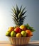 Bountiful Fruit Basket: A Colorful Cornucopia of Nature\\\'s Sweet Gifts.