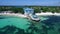 Bounty Beach and Malapascua Island Seashore in Cebu, Philippines. Sulu Sea, Boats and Beautiful Seascape in Background II