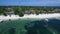 Bounty Beach and Malapascua Island Seashore in Cebu, Philippines. Sulu Sea, Boats and Beautiful Seascape in Background IV