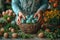 A Bounty of Easter Wonders, Colorful Eggs Held in Hands, Celebrating Spring\\\'s Artful Tradition
