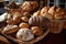 bounty of fresh breads, baked in myriad shapes and sizes