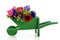 Bouquet Anemones in wheel barrow