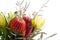 Bouquet of Australian Native flowers against white background