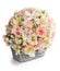Bouquet of beautiful flowers in basket