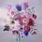 Bouquet of beautiful garden spring flowers. Poster