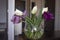 Bouquet of beautiful spring  color   event day tulips anniversary the room decoration