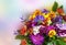 Bouquet of bright colorful flowers