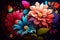 Bouquet of colorful flowers, floral background. Fantasy summer flowers wallpaper