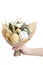 Bouquet colors hand fruits vegatables background bank