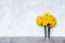 A bouquet of daffodils in a vase