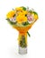 Bouquet of different flowers in vase