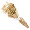 Bouquet of dried flowers wrapped paper on a white background