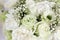 Bouquet Floral arrangement white roses carnation and gypsophila paniculata