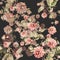 Bouquet flowers dahlia watercolor seamless pattern