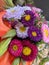 Bouquet of flowers for special\\\'s day. A mixture of fresh cut flowers. Close-up of a set of varied and colorful flowers.