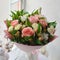 Bouquet of gentle flowers with roses