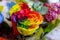 bouquet ofcolorful rainbow rose