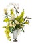 Bouquet of orchid and calla lily in glass vase