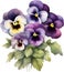 A bouquet of Pansy flowers. AI-Generated.