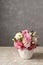 Bouquet of pink eustoma flowers