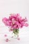 Bouquet of pink matthiola flowers