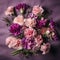 Bouquet with pink and purple lisianthus. Mother\\\'s Day Flowers Design concept