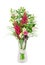 Bouquet of Pink, white Eustoma, Lisianthus flowers and Red Astilbe flowers known as false goats beard and false spirea