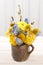 Bouquet of ranunculus (Persian buttercup) and muscari (Grape hya