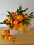 Bouquet with ripe oranges and mandarins