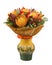 Bouquet from Roses and Arabian Star Flower in Vase Isolated.