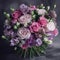 Bouquet with roses and lisianthus. Mother\\\'s Day Flowers Design concept