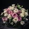 Bouquet with roses and lisianthus. Mother\\\'s Day Flowers Design concept