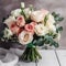 Bouquet with roses and lisianthus. Mother\\\'s Day Flowers Design concept