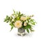 Bouquet of Soft Flowers in Metal Vase with large Daisies - Florist made - Flower Shop - White Space