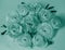 Bouquet of spring flowers ranunculus in the modern art plankton color closeup. Nice art design, greeting with any anniversary or