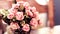 Bouquet vintage group of pink roses