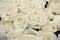 Bouquet white rose closeup