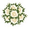 Bouquet of white roses. illustration.