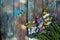 A bouquet of wild flowers collected on a summer day