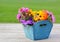 Bouquet of Wildflowers in a Metal Can