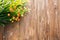 Bouquet of wildflowers on wooden. Wild flowers on an old wooden background