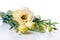 Bouquet of yellow eustoma flowers