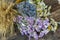 Bouquets of camomile, lavender, wheat and chicory.