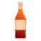 Bourbon bottle icon, cartoon style