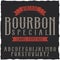 Bourbon label font and sample label design