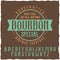 Bourbon label font and sample label design